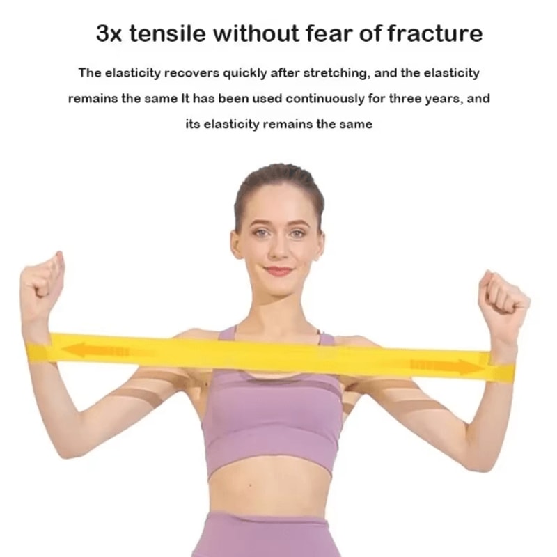 FlexTone 5PCS Yoga Resistance Bands Set For Glutes Legs Full Body Training 2