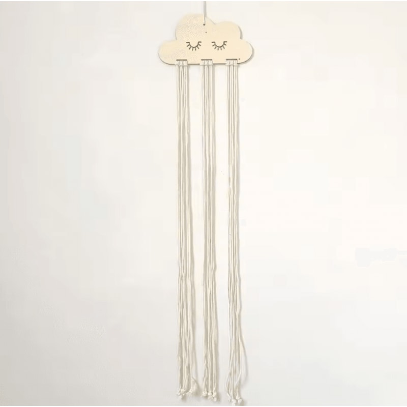 CloudCharm Wooden Hair Bow Jewelry Organizer Wall Hanging Display 3