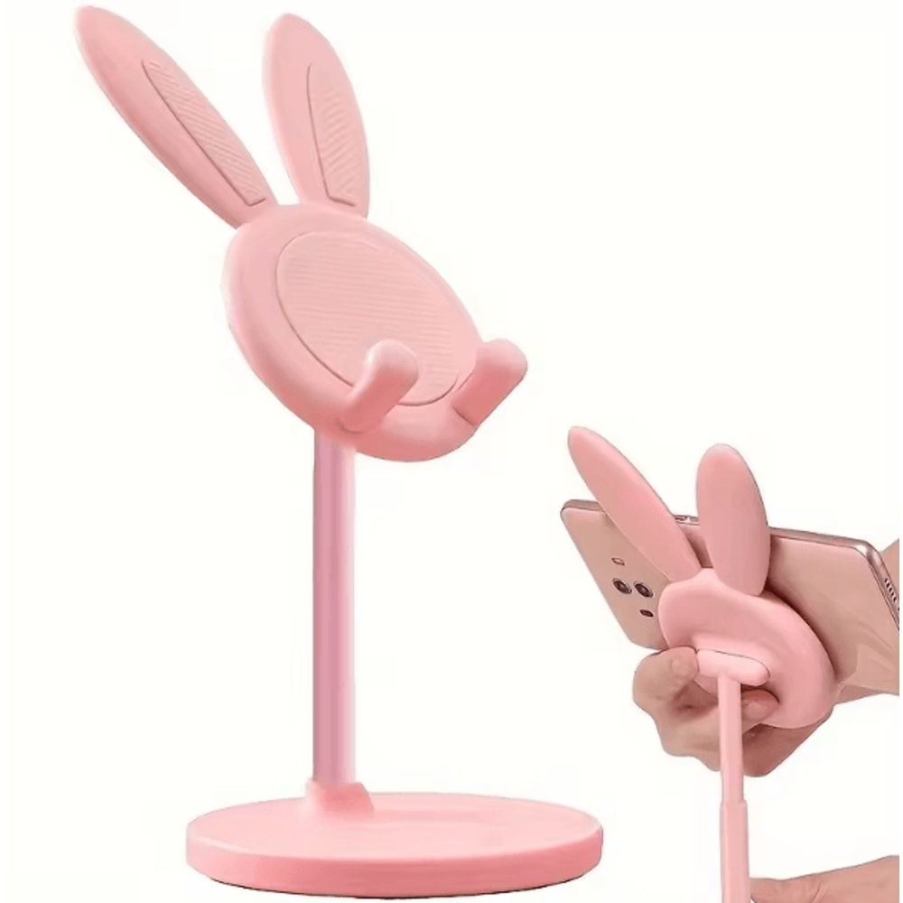 BunnyNest Cute Rabbit Phone Stand For Desk Room Decor Universal HandsFree Holder 1