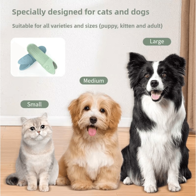 CleanPaw 360 Silicone Dog Finger Toothbrush For Cats Dogs 2