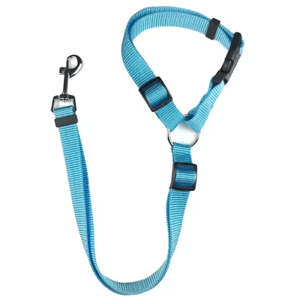 Adjustable 2in1 Pet Car Seat Belt Leash Nylon Safety Harness Strap For Dogs Cats 5