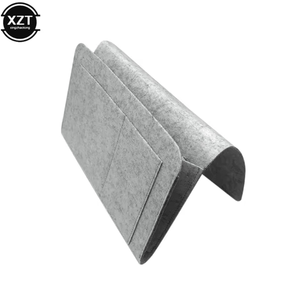 1pc Felt Bedside Storage Organizer Phone Book Magazine Holder Pockets Hanging Storage Bag Baby Tiss 4