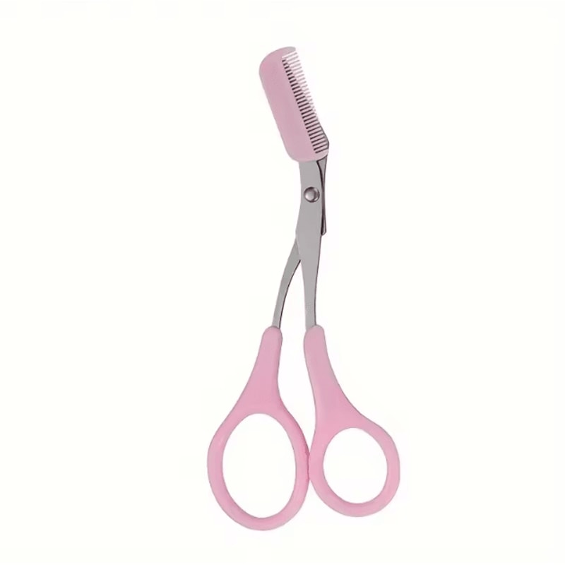 Stainless Steel Eyebrow Scissors With Comb Precision Safe Trimming Tool For Perfect Brow Shaping 2