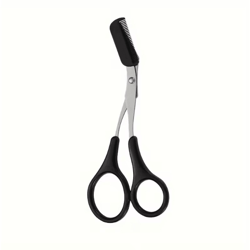 Stainless Steel Eyebrow Scissors With Comb Precision Safe Trimming Tool For Perfect Brow Shaping 3