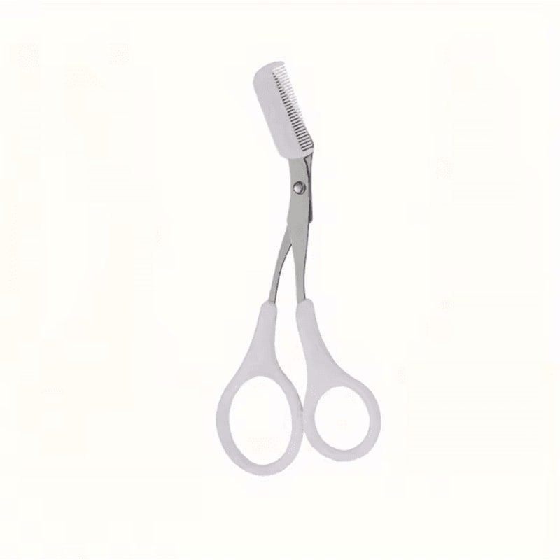 Stainless Steel Eyebrow Scissors With Comb Precision Safe Trimming Tool For Perfect Brow Shaping 4