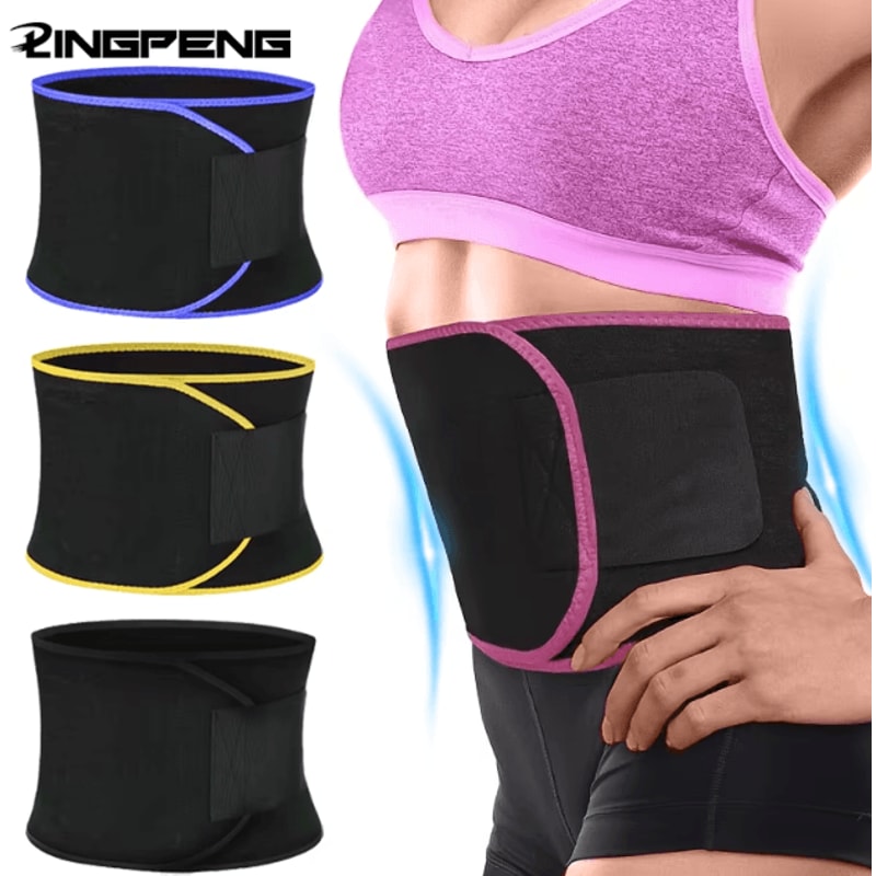CoreHeat Sauna Sweat Waist Trimmer Belt For Fat Burning Training Support 0