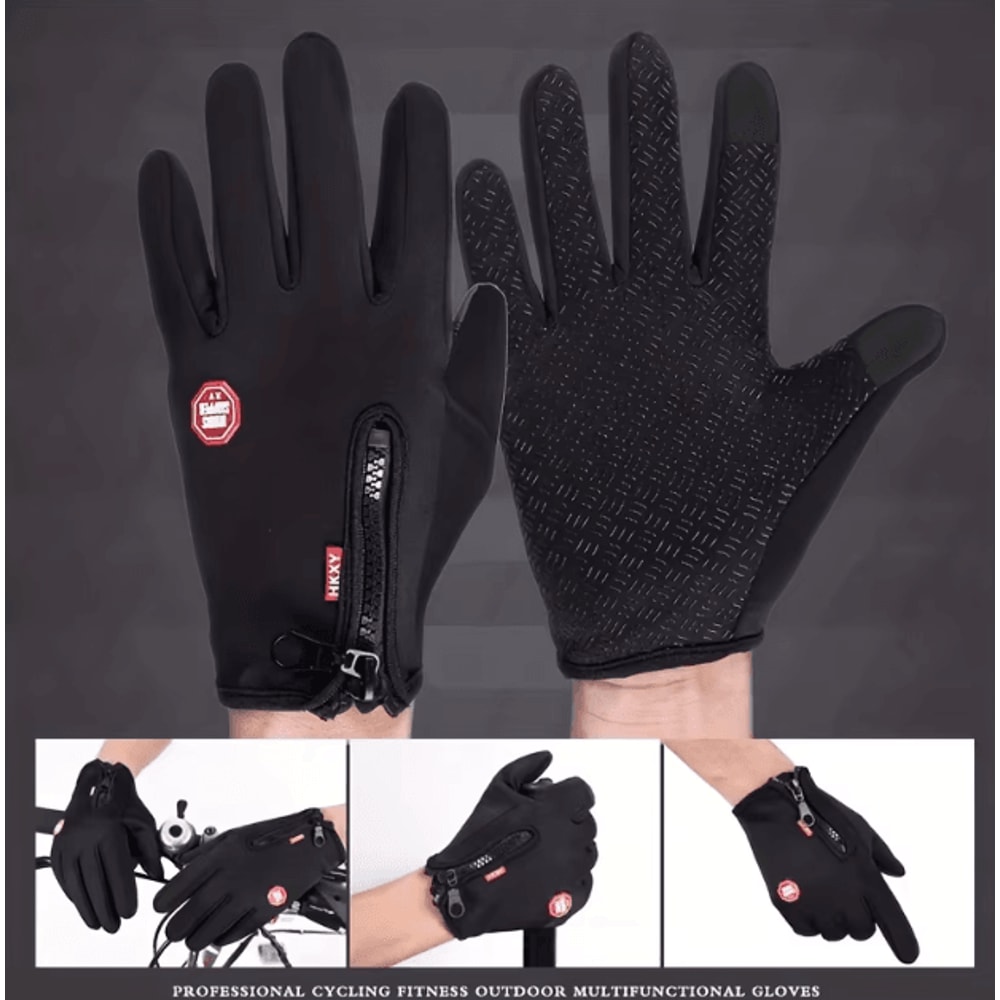 ThermaGrip Winter Touchscreen Gloves Windproof NonSlip Outdoor Performance 3