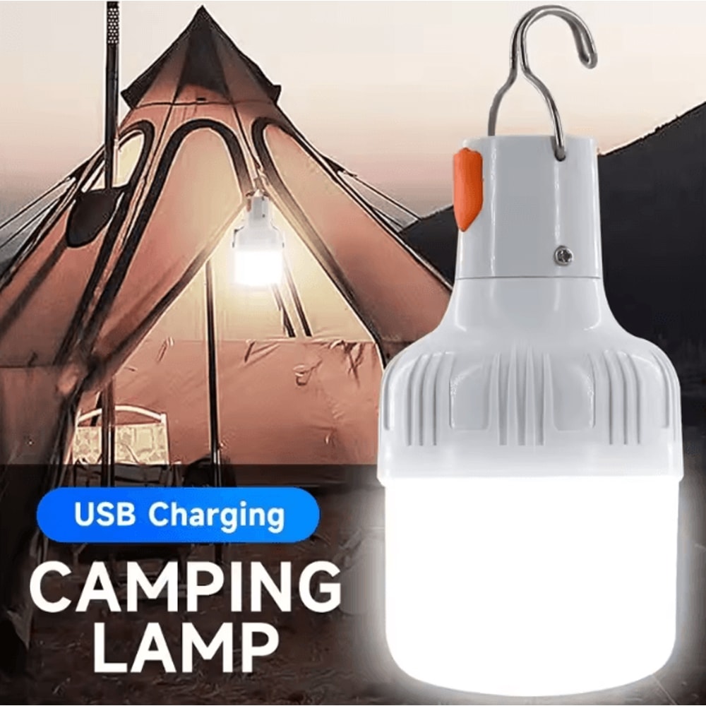 GlowBeam USB Rechargeable Camping Light Bulb Portable LED Lantern 0