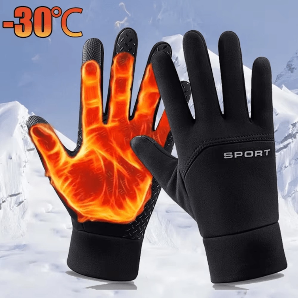 FrostFlex Winter Touchscreen Gloves Windproof Thermal Grip For Outdoor Sports 0