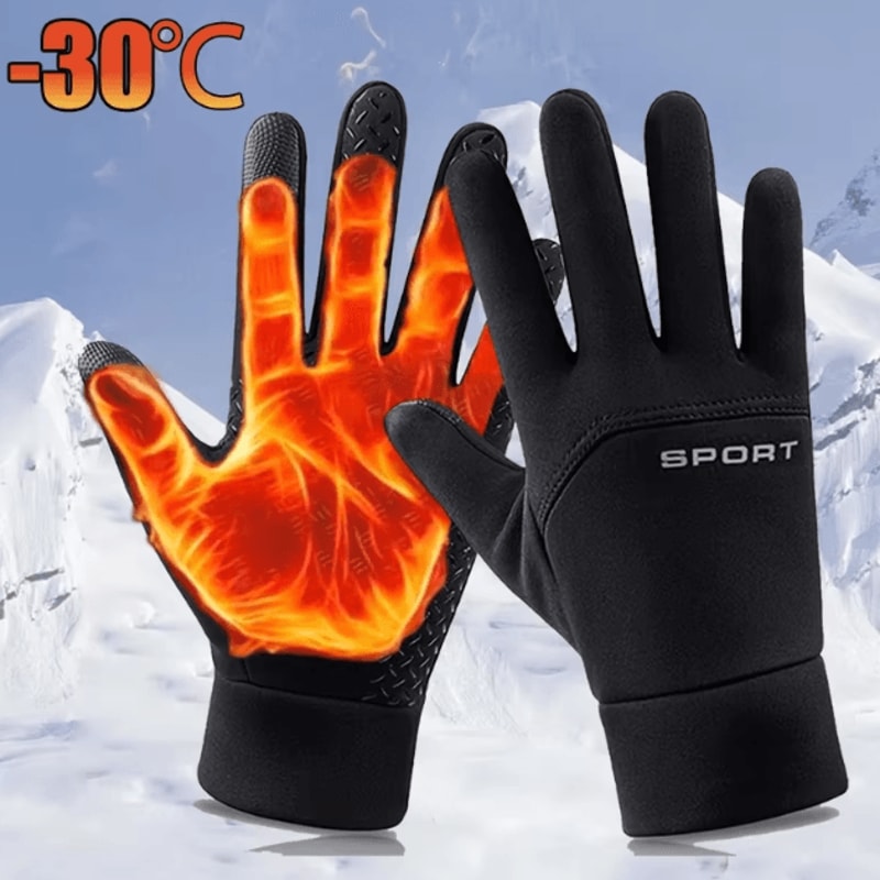 FrostFlex Winter Touchscreen Gloves Windproof Thermal Grip For Outdoor Sports 0