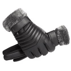 furtherm touchscreen winter gloves – plush insulated waterproof grip gloves