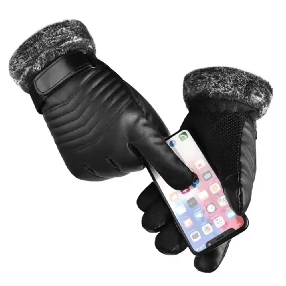 FurTherm Touchscreen Winter Gloves Plush Insulated Waterproof Grip Gloves 2