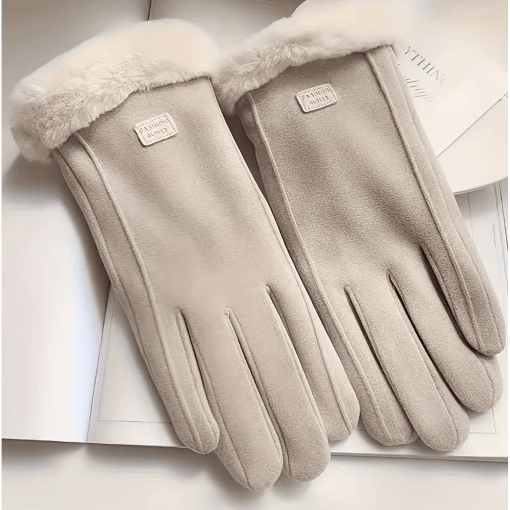 CozyTouch Plush Lined Winter Touchscreen Gloves Soft Thermal Warmth In Style 1