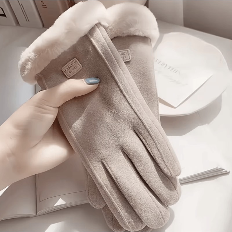 CozyTouch Plush Lined Winter Touchscreen Gloves Soft Thermal Warmth In Style 2