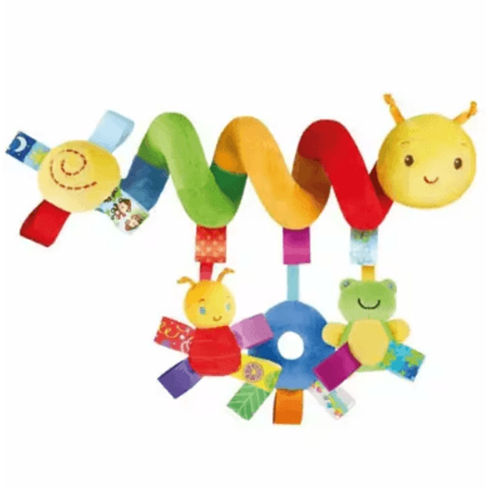 SnuggleSpin Baby Spiral Activity Toy Musical Hanging Crib Stroller Companion 3