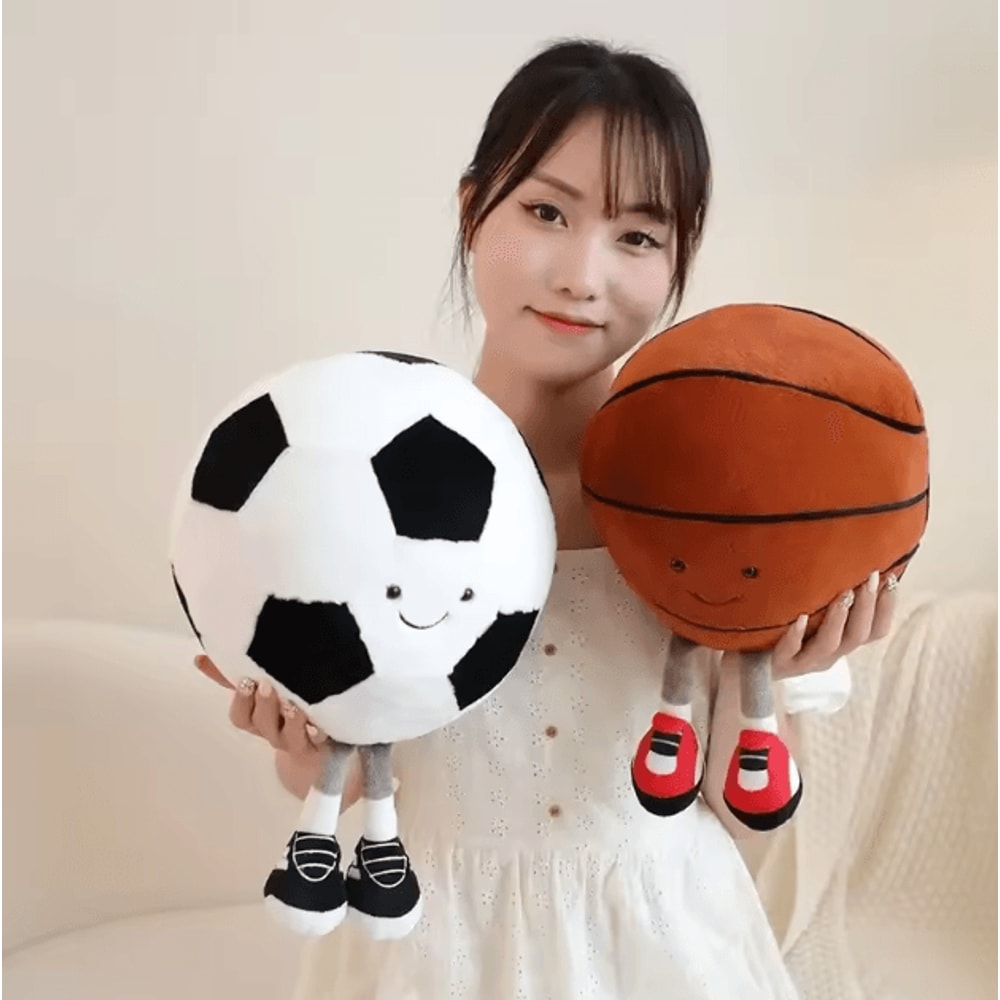 PlayPuff Plush Sports Ball Toy Soft Football Soccer Interactive Pet Toy 1