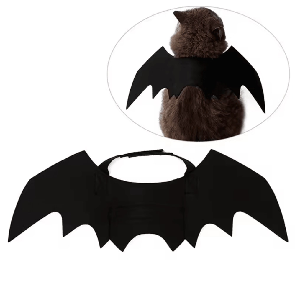 BatBuddy Pet Bat Wings Costume Cute Halloween Cosplay Harness For Cats Dogs 0