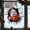 JollyCrack Santa Toilet Sticker Funny 3D Christmas Bathroom Wall Decal 3