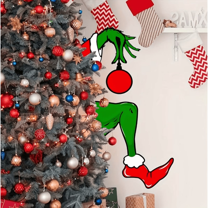 WhovilleFest Christmas Wall Stickers Fun GrinchInspired Holiday Vinyl Decals 3