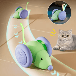 smartchase electric mouse cat toy – rechargeable interactive teaser car