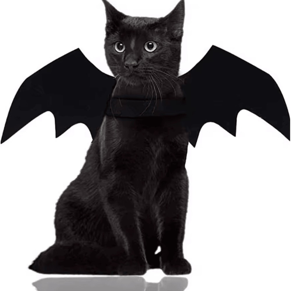 BatCharm Pet Bat Wings Costume Cute Halloween Cosplay Harness For Cats Dogs 0