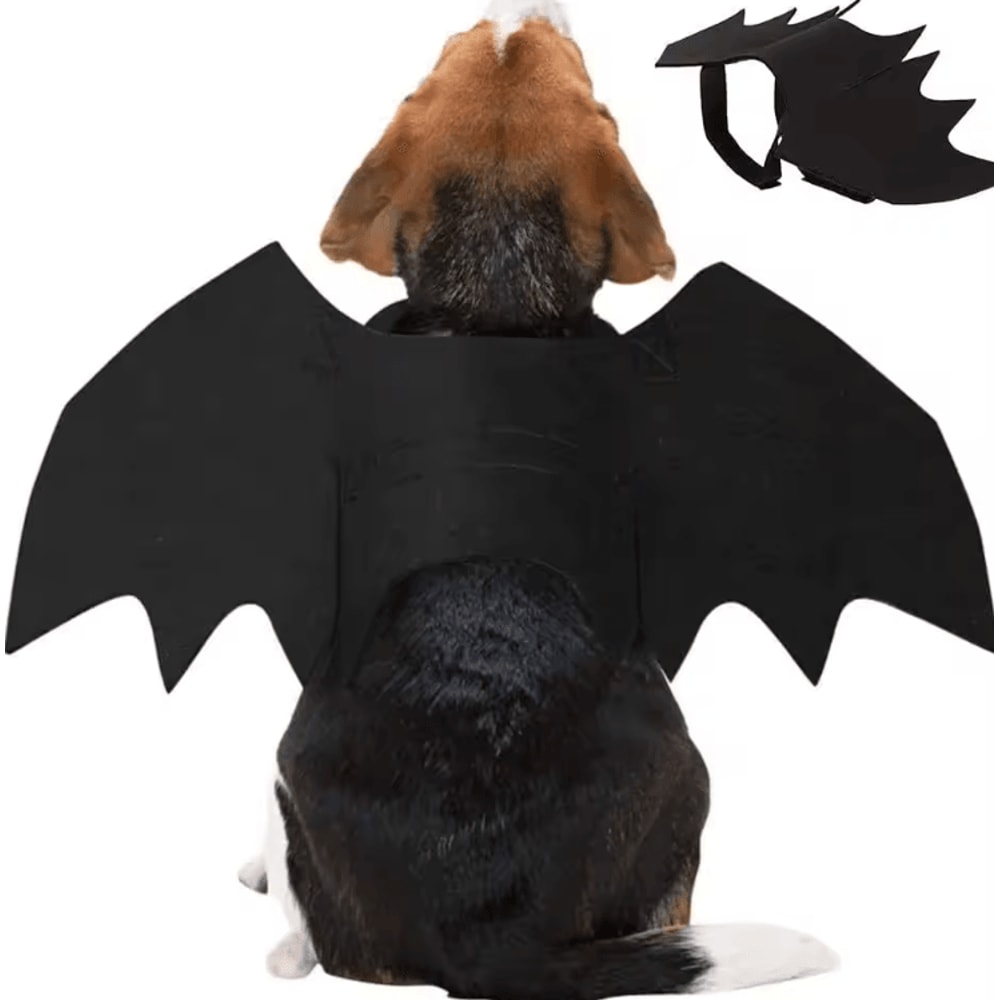 BatCharm Pet Bat Wings Costume Cute Halloween Cosplay Harness For Cats Dogs 2