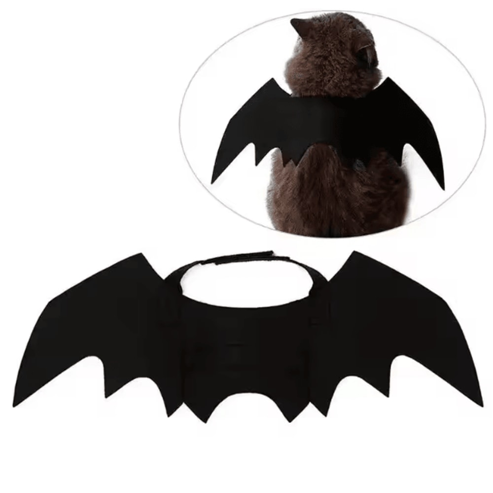 BatCharm Pet Bat Wings Costume Cute Halloween Cosplay Harness For Cats Dogs 3