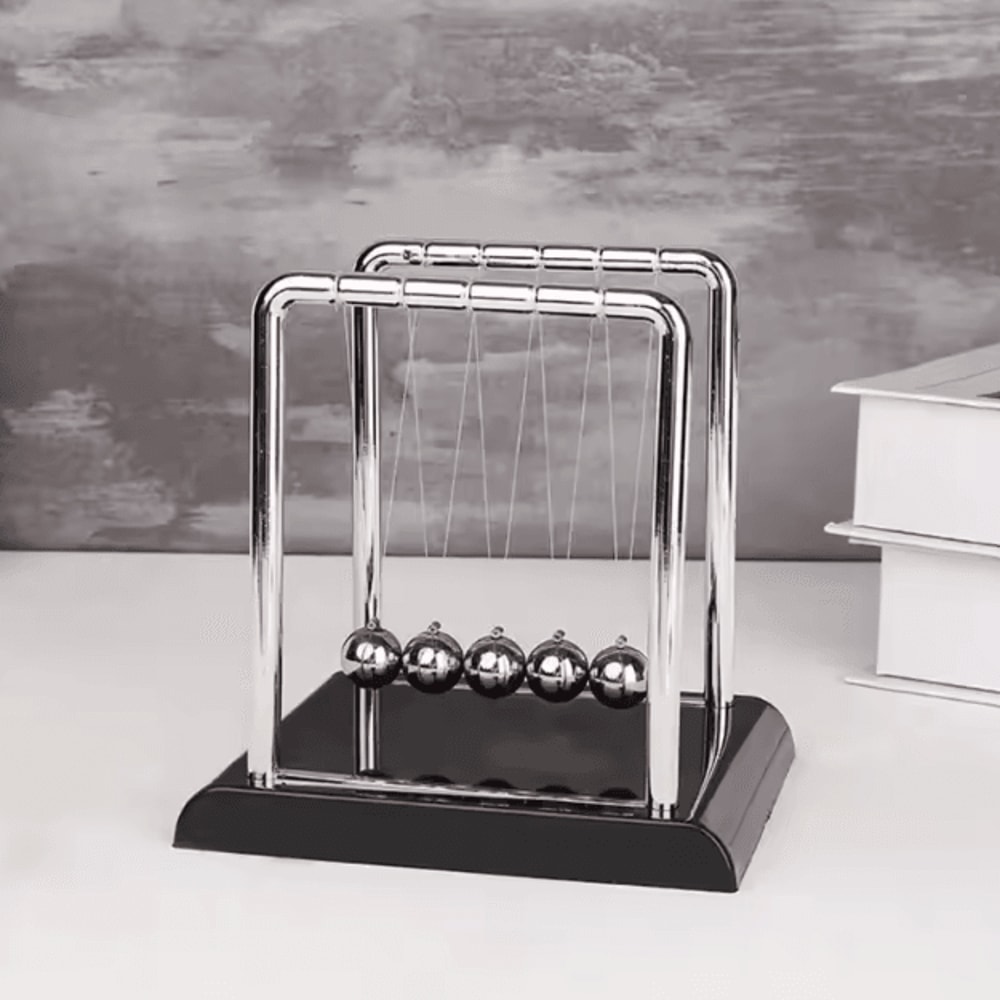BalanceSphere Newtons Cradle Desk Toy Steel Pendulum Physics Decor 0