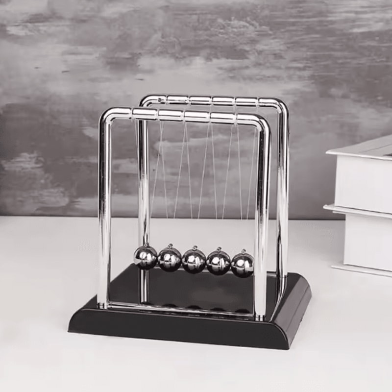BalanceSphere Newtons Cradle Desk Toy Steel Pendulum Physics Decor 0