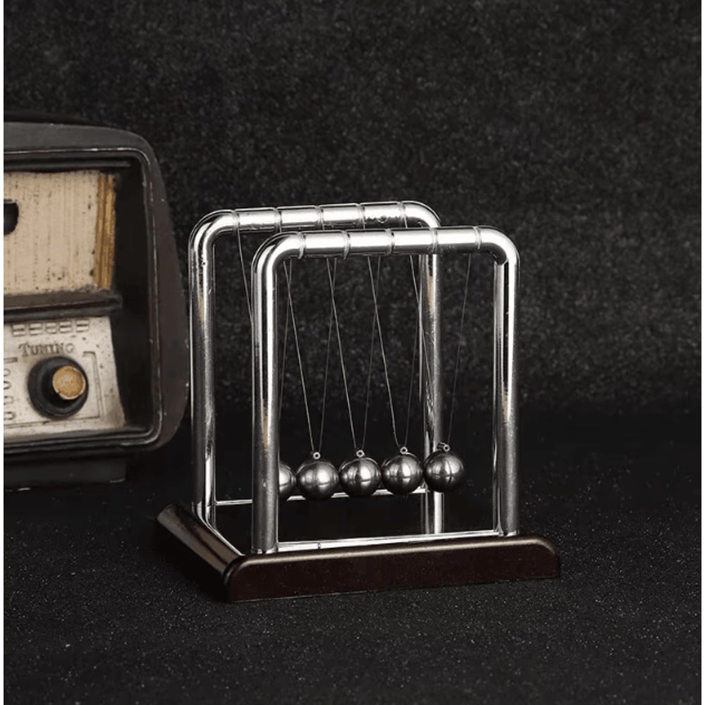 BalanceSphere Newtons Cradle Desk Toy Steel Pendulum Physics Decor 2