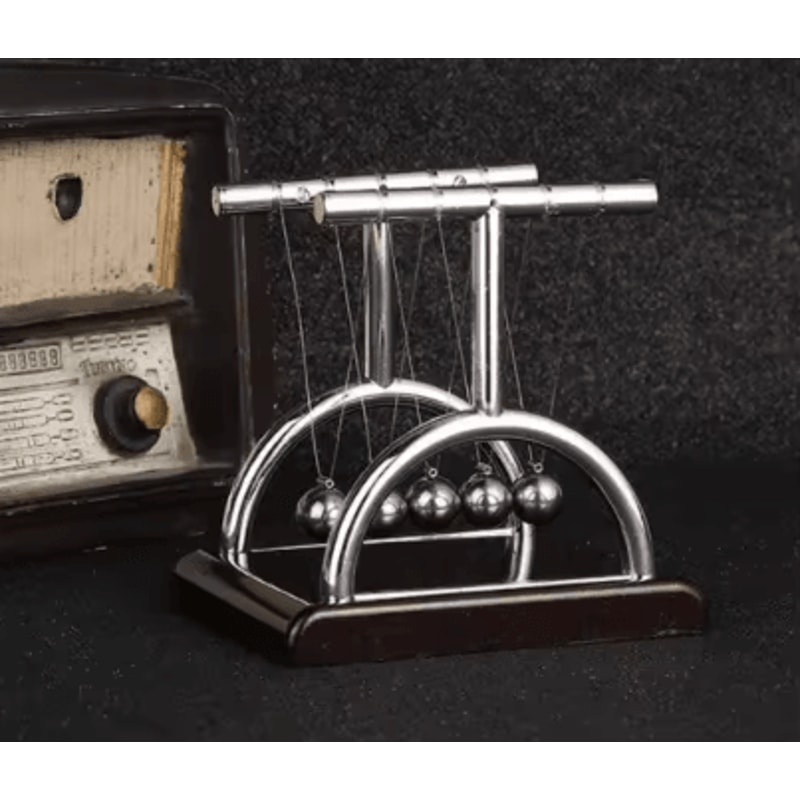 BalanceSphere Newtons Cradle Desk Toy Steel Pendulum Physics Decor 3