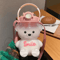 Kawaii Bear Straw Tumbler 1000ml1400ml Cute Water Bottle For Girls Kids 4