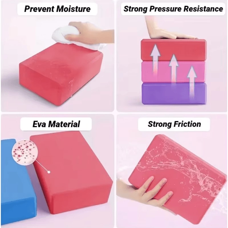 HighDensity EVA Yoga Block Foam Brick For Pilates Stretching Fitness Support 1