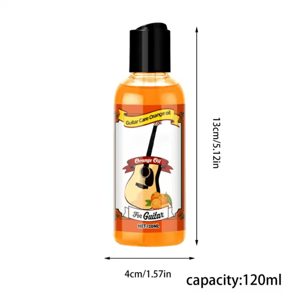 120ml Guitar Fretboard Conditioner Orange Oil Cleaner Polish Kit With Cloth 3