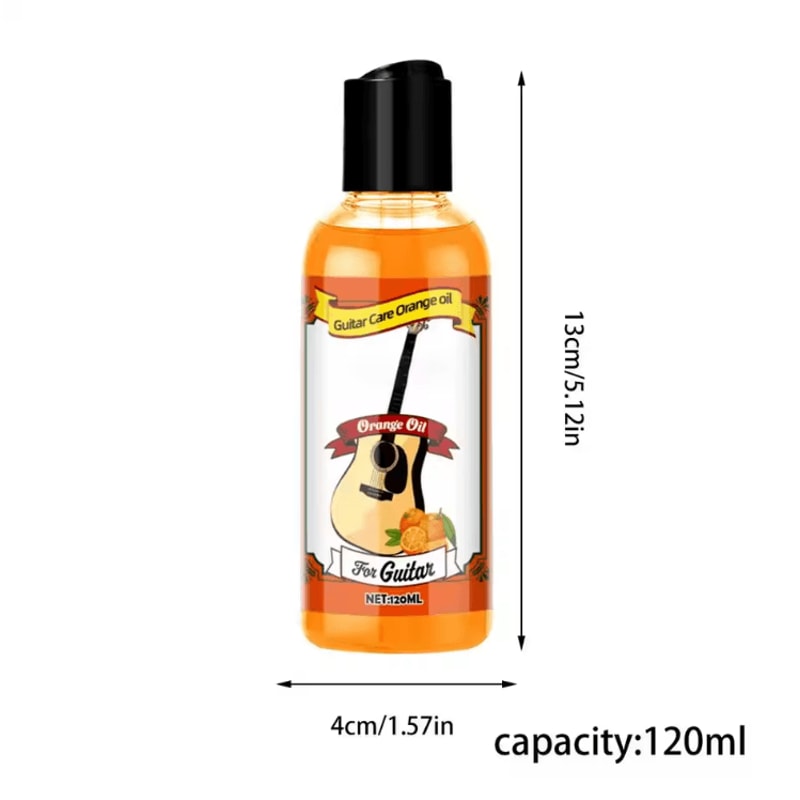 120ml Guitar Fretboard Conditioner Orange Oil Cleaner Polish Kit With Cloth 3