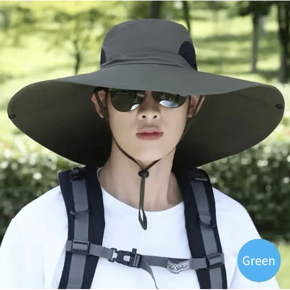 Breathable Mesh Sun Hat With Neck Flap UV Protection Fishing Hiking Cap 0