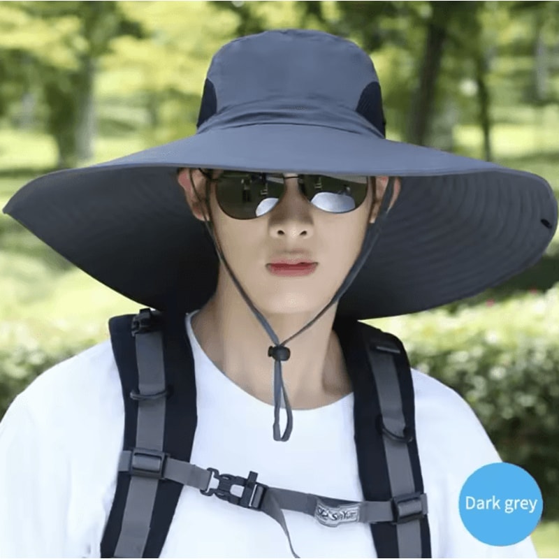 Breathable Mesh Sun Hat With Neck Flap UV Protection Fishing Hiking Cap 3