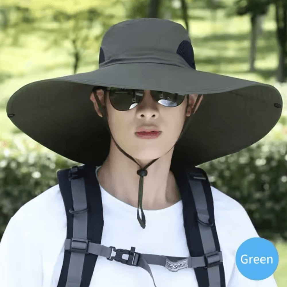 Breathable Mesh Sun Hat With Neck Flap UV Protection Fishing Hiking Cap 5