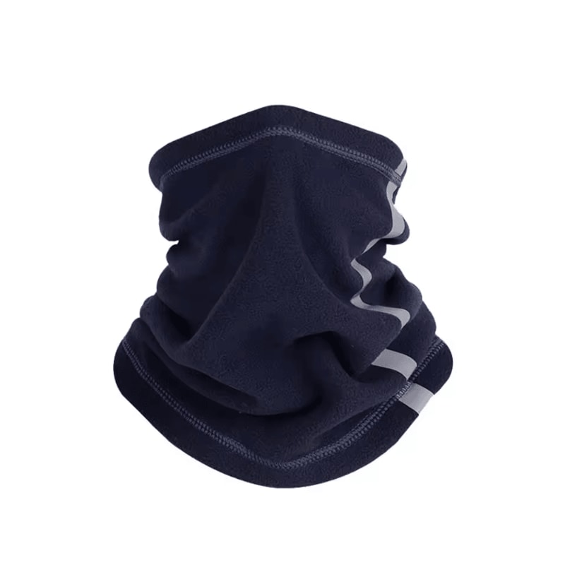 LOOGDEEL Fleece Motorcycle Half Face Mask Windproof Neck Warmer With Reflective Design 3