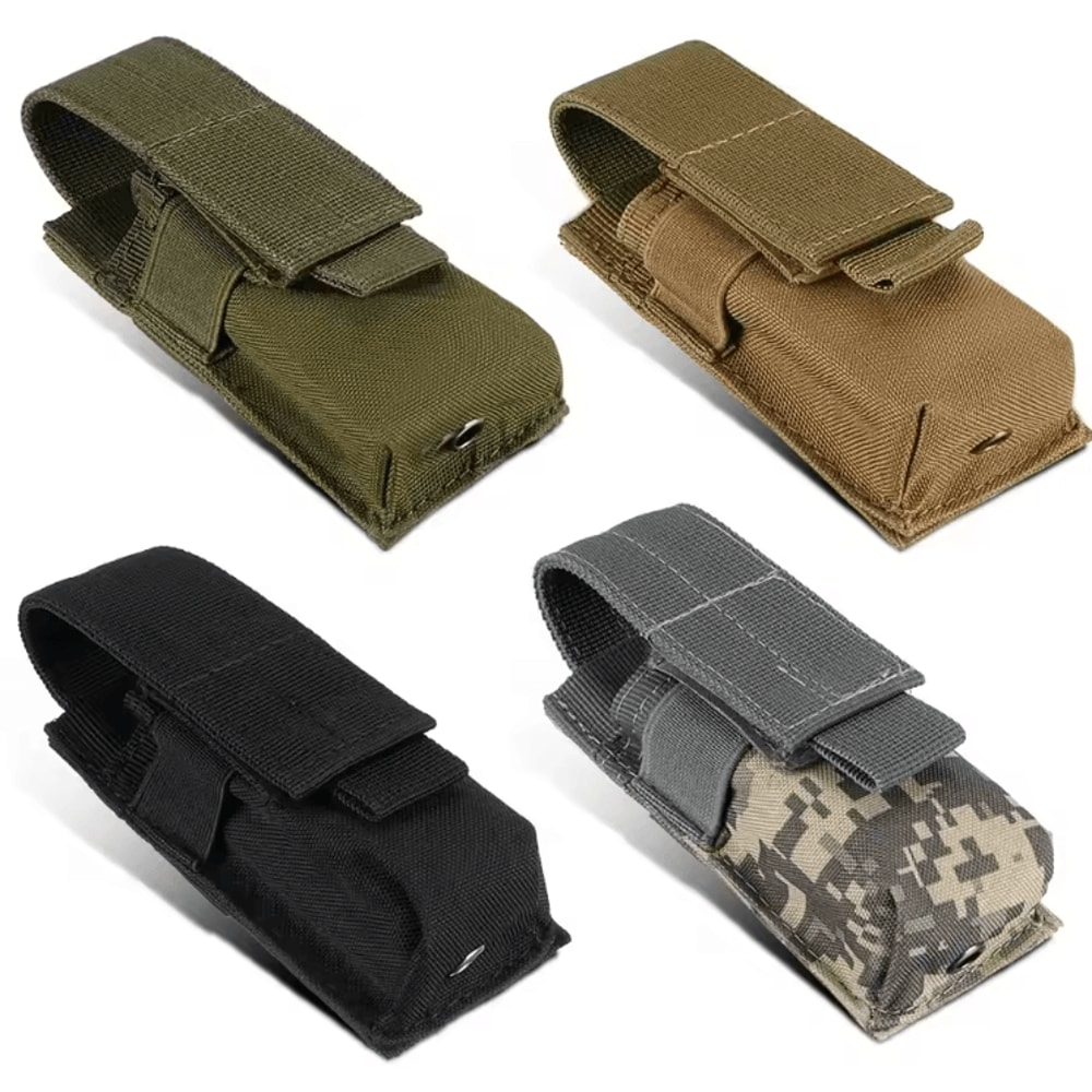 Tactical MOLLE Flashlight Magazine Pouch MultiTool EDC Waist Holster 0