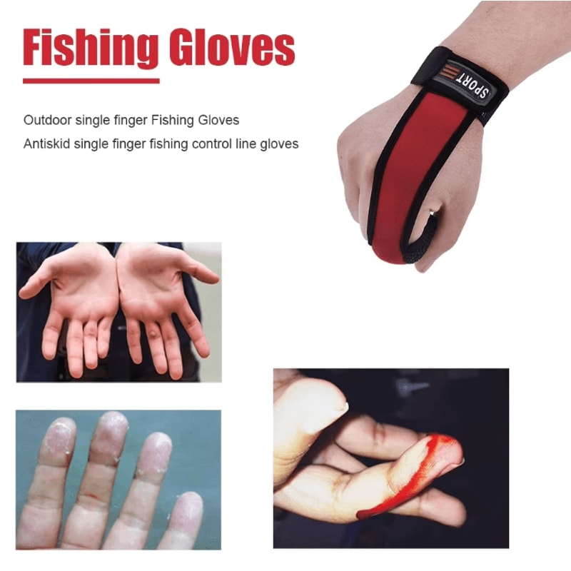 AntiCut Single Finger Fishing Glove Protector Breathable AntiSlip Casting Guard 1