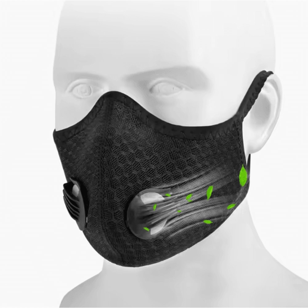 Reusable PM25 Sport Face Mask With Activated Carbon Filter Dustproof Cycling Mask 2