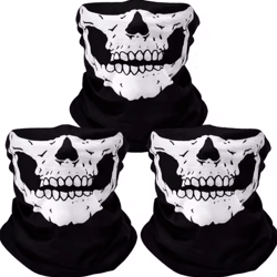 breathable skull balaclava face mask seamless neck gaiter headwear