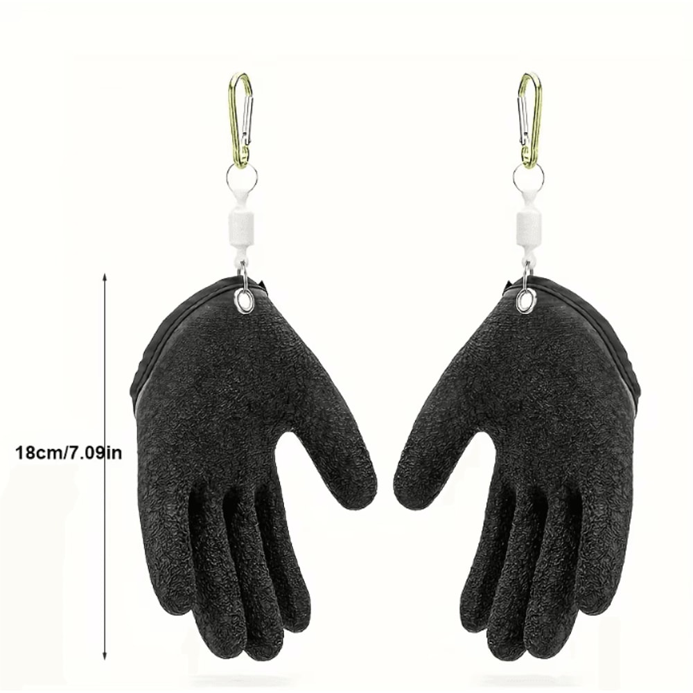 Magnetic Release Fishing Gloves Waterproof AntiSlip Fish Handling Gloves 2