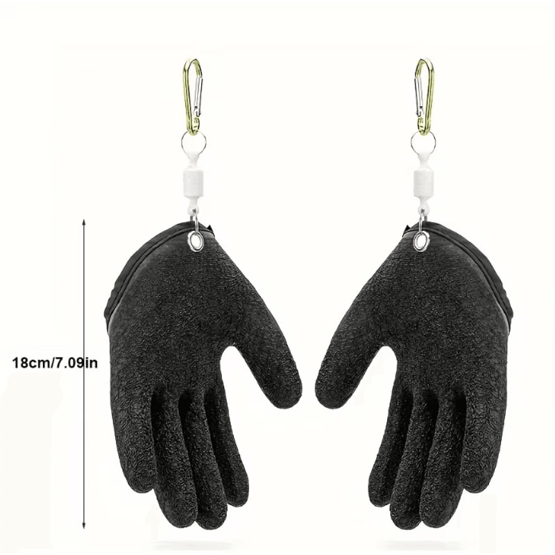 Magnetic Release Fishing Gloves Waterproof AntiSlip Fish Handling Gloves 2
