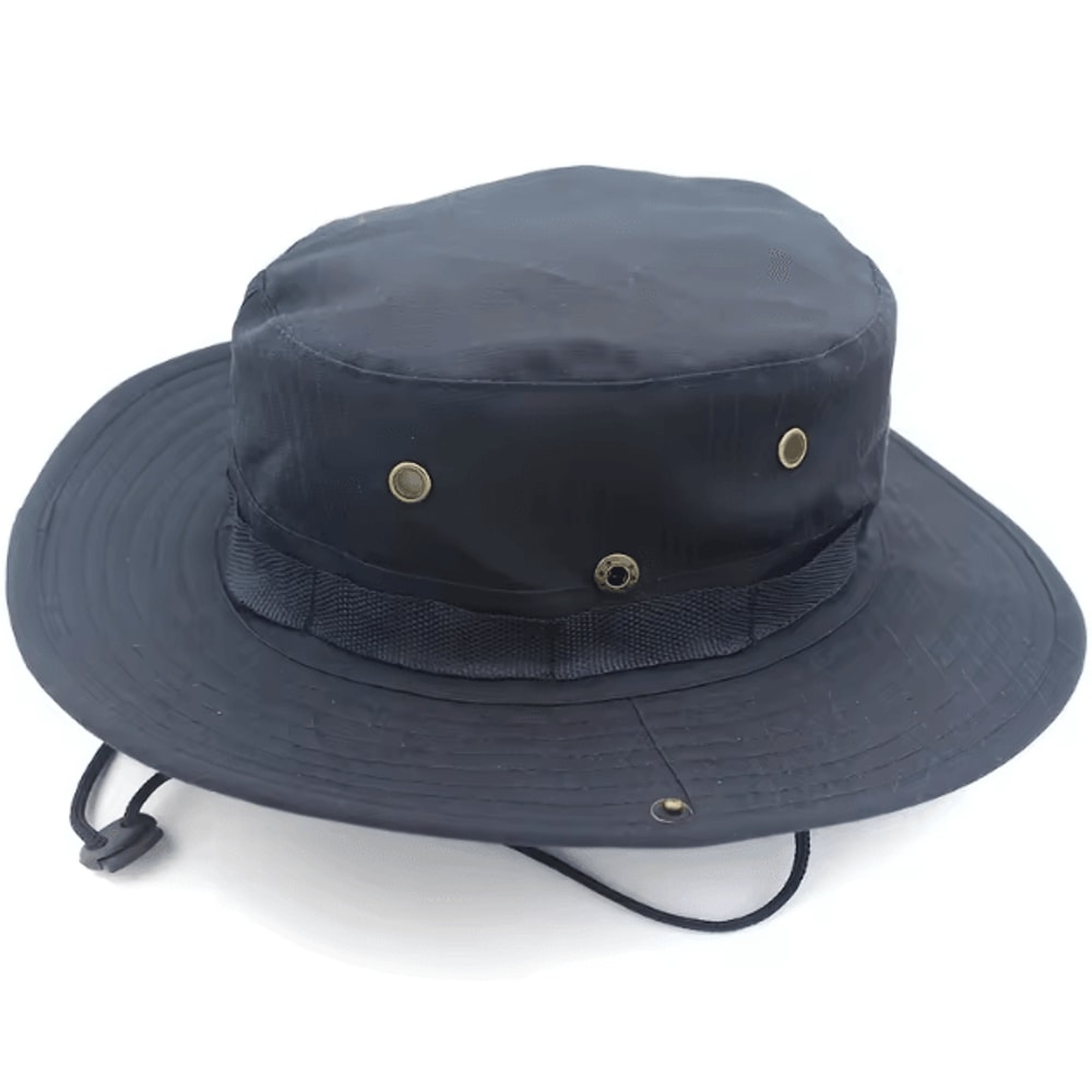 Wide Brim Boonie Sun Hat With Neck Flap UV Protection Breathable Outdoor Cap 5