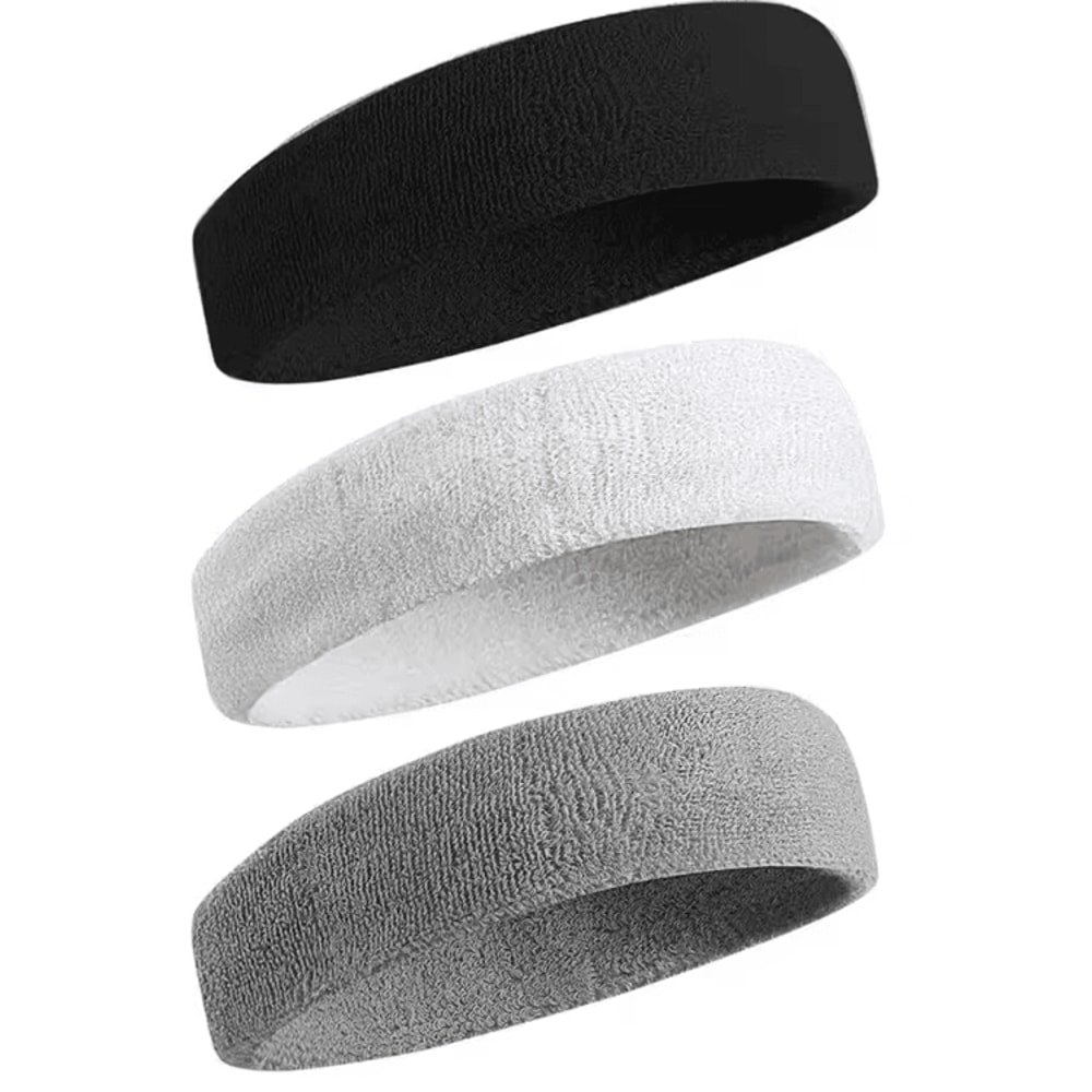 3Pack MoistureWicking Sports Headbands Sweatproof Workout Hairbands For Men Women 2