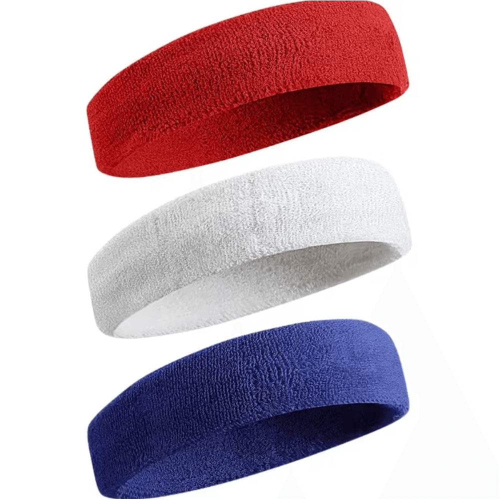 3Pack MoistureWicking Sports Headbands Sweatproof Workout Hairbands For Men Women 3