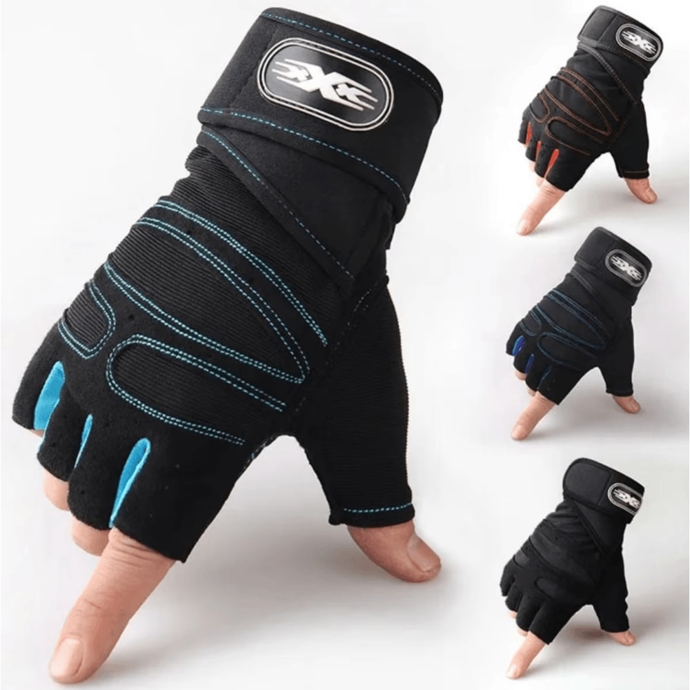 Shockproof Gym Gloves With Wrist Support AntiSlip Weight Lifting Training Gloves 0