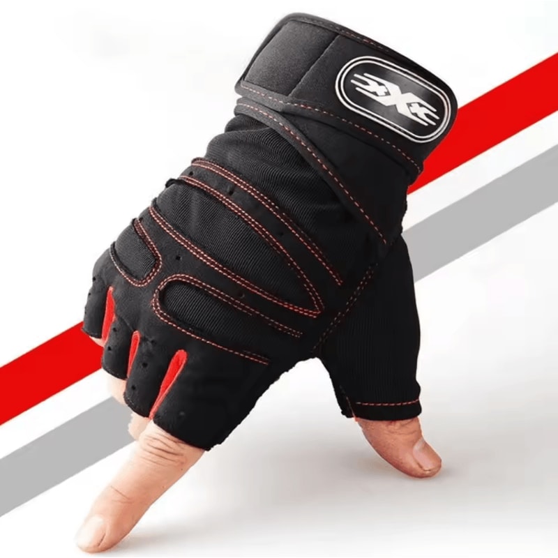 Shockproof Gym Gloves With Wrist Support AntiSlip Weight Lifting Training Gloves 4